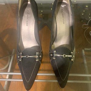 Anne Klein Shoes Black Pointed Toe Pumps